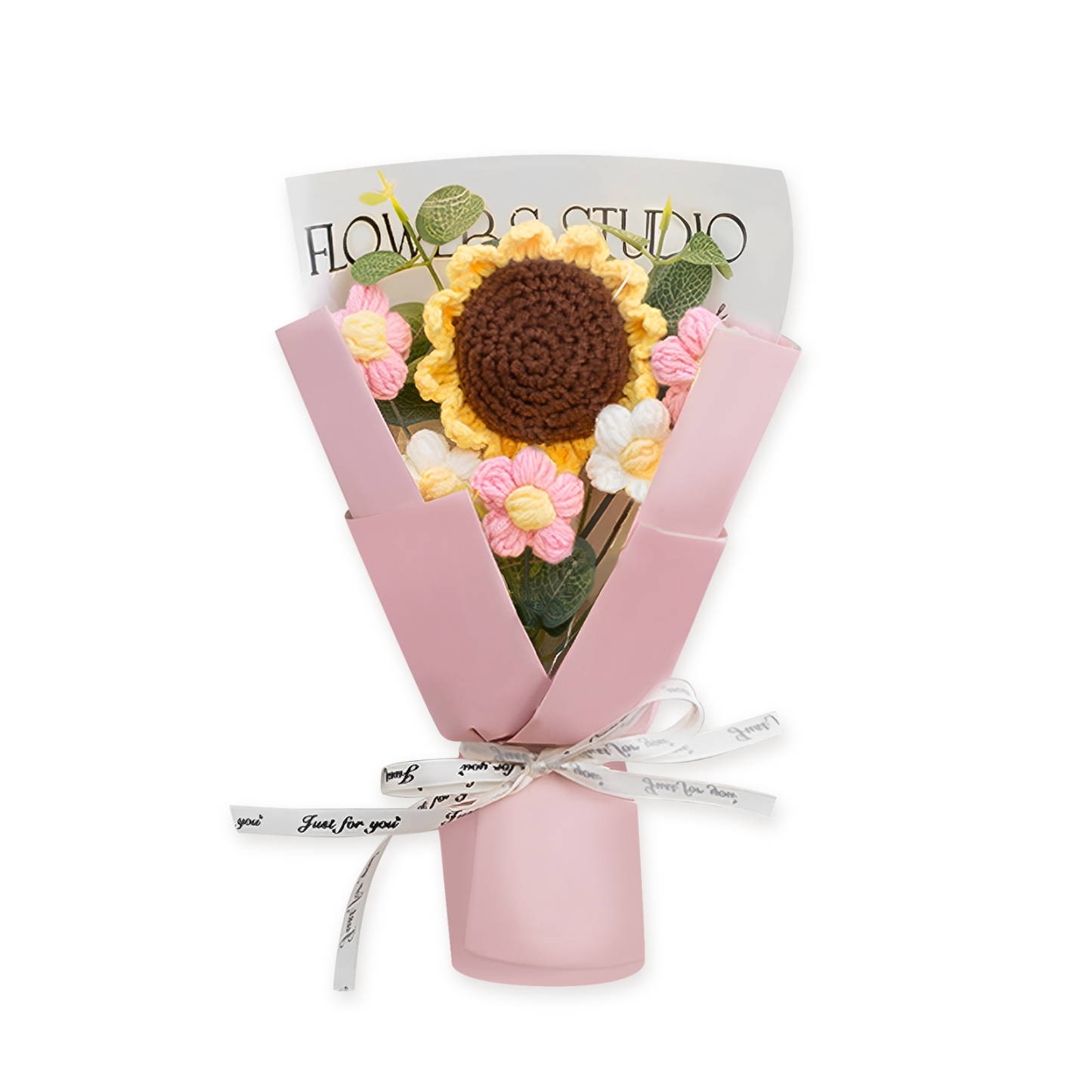 Handcrafted Yarn Flower Bouquet – Rose&Sunflower&Carnation Gift for Mum or Loved One | Jessemade