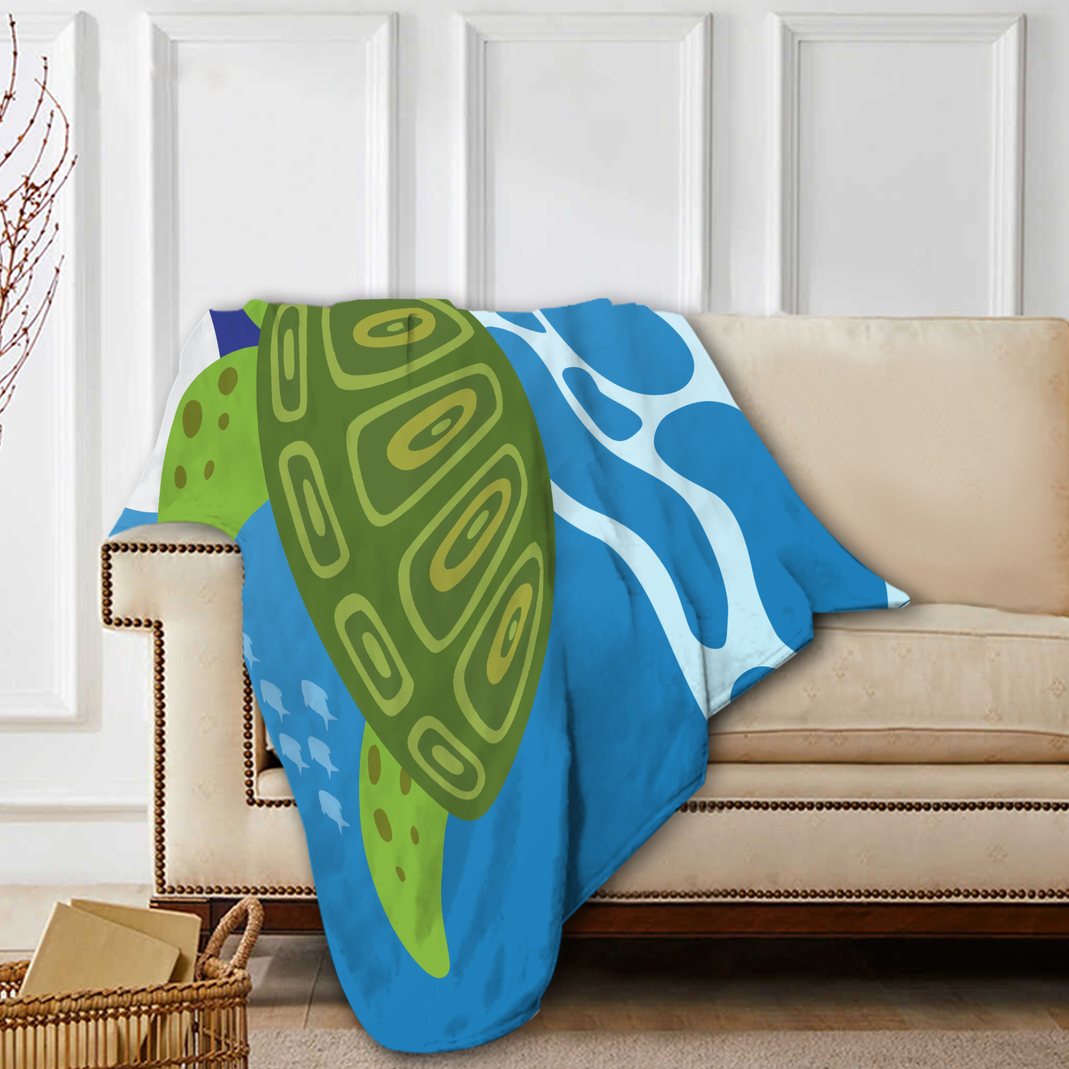 Toallas de Playa con Animales del Mar Personalizadas con 1 Nombre