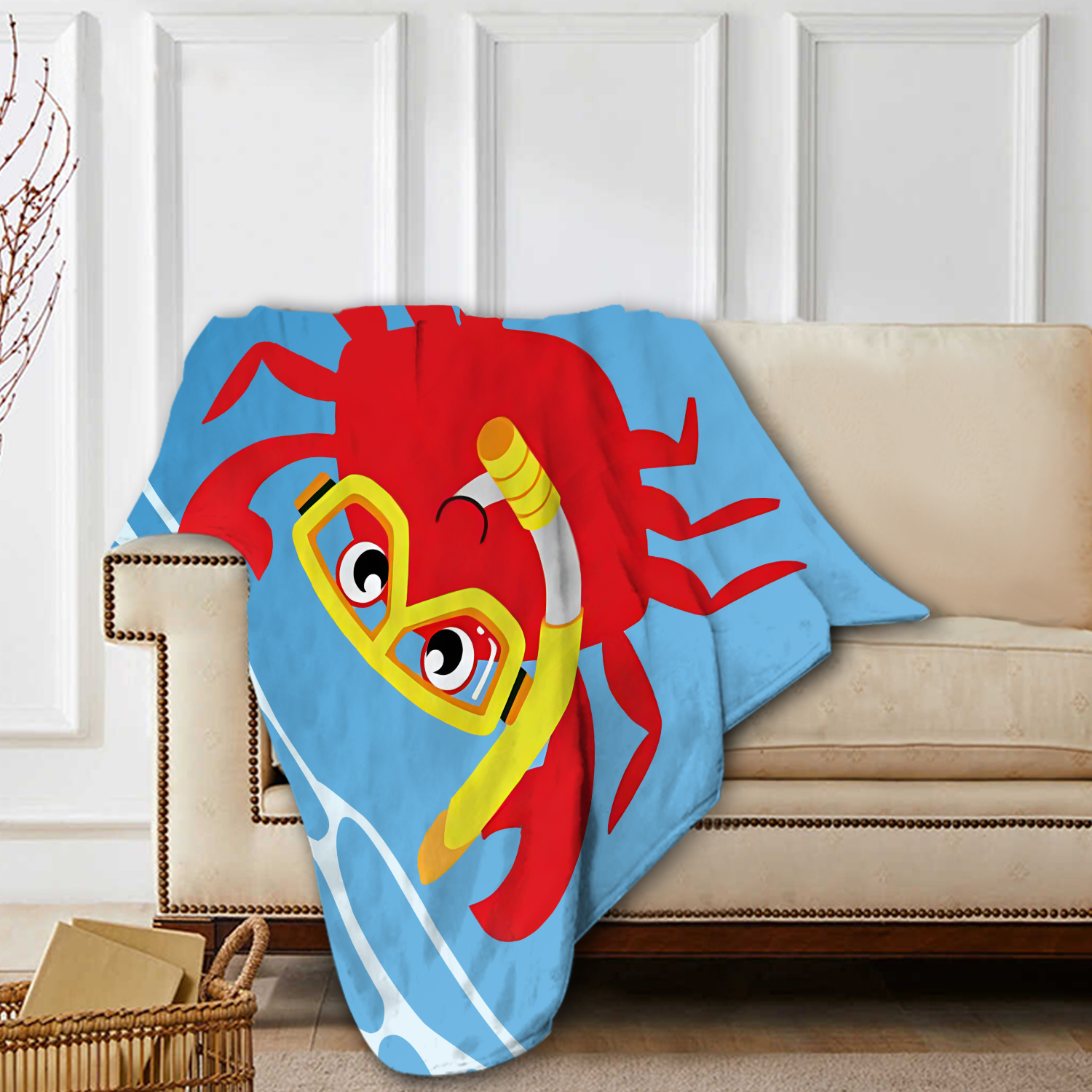 Toallas de Playa con Animales del Mar Personalizadas con 1 Nombre