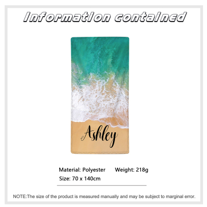 Toallas de Playa con Playa Personalizadas con 1 Nombre