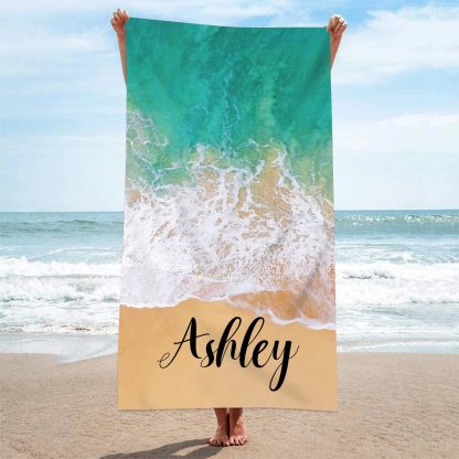 Toallas de Playa con Playa Personalizadas con 1 Nombre
