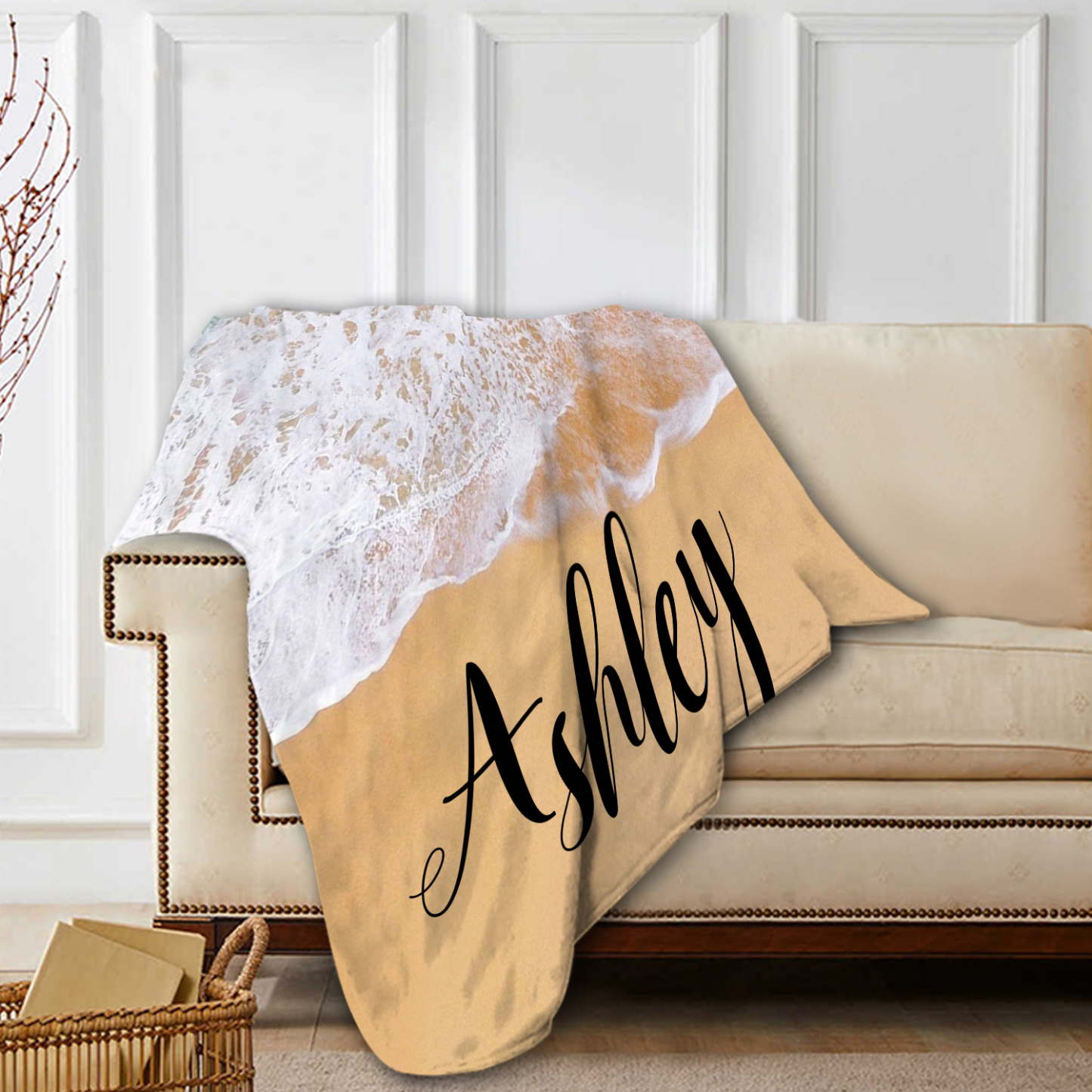 Toallas de Playa con Playa Personalizadas con 1 Nombre