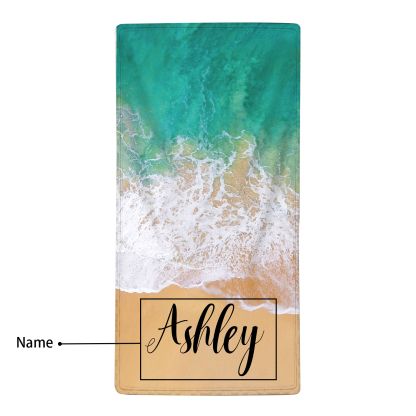 Toallas de Playa con Playa Personalizadas con 1 Nombre