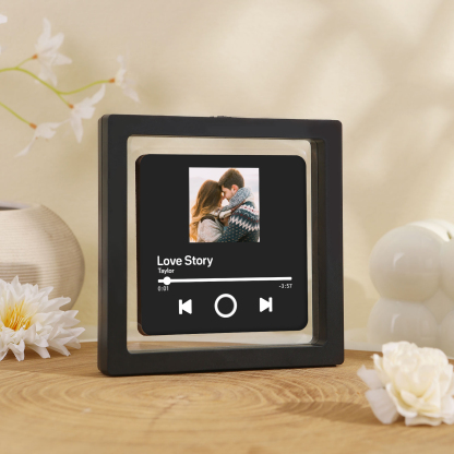 Pareja-Pegatina para nevera "music player" con foto y música personalizados | Jessemade