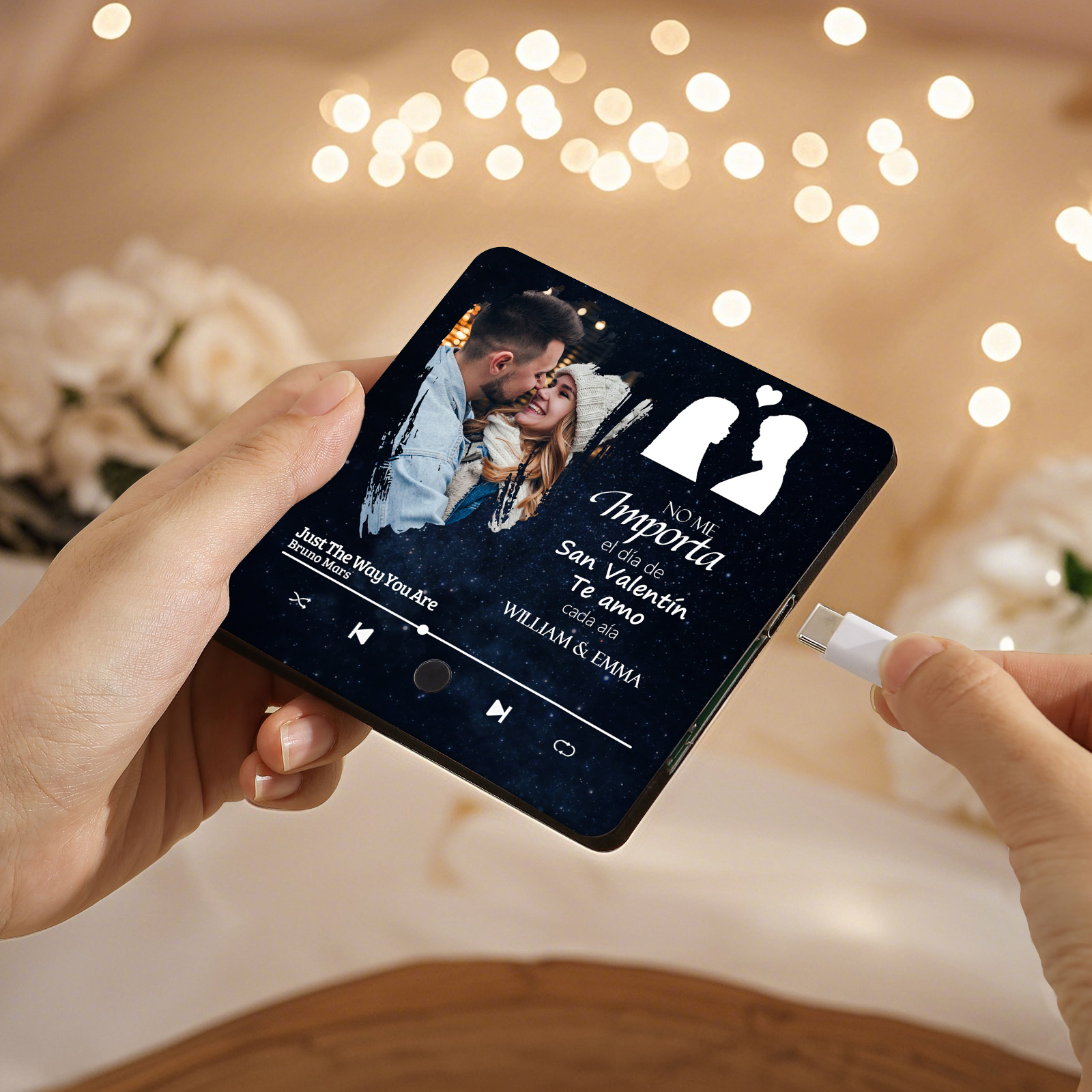 Pegatina de Nevera con Foto, Nombres y Música Personalizada | Jessemade ES