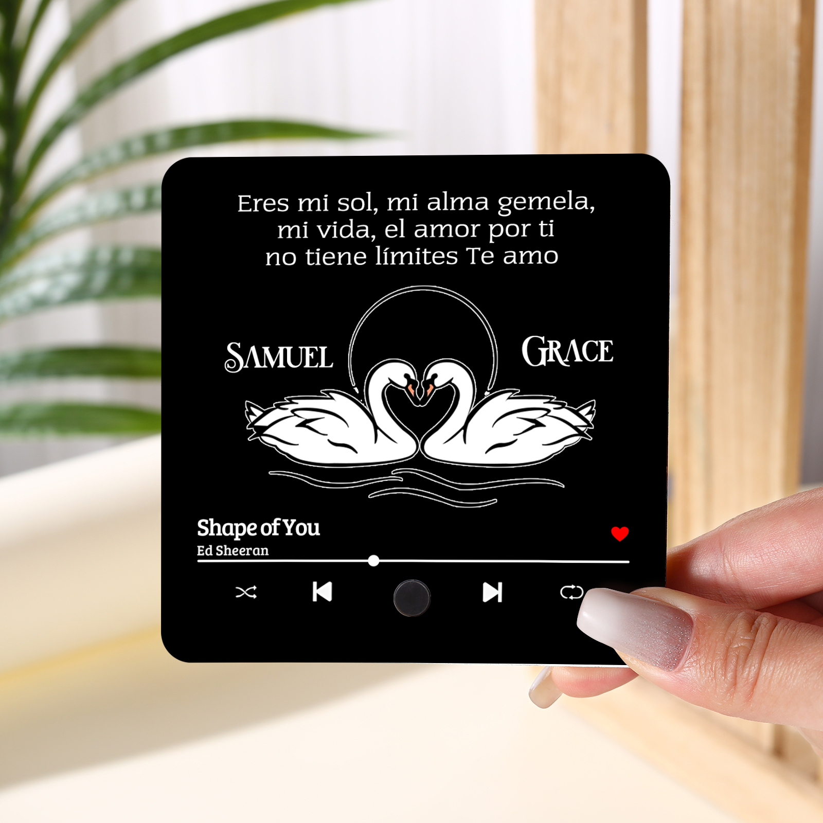 Pegatina de Nevera con Cisnes, Nombres y Música | Jessemade ES