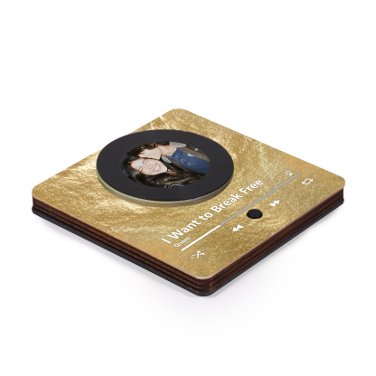 Pareja-Pegatina para nevera "music player" con foto y música personalizados | Jessemade