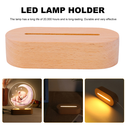 Lámpara para niño con osito dormido con nombre personalizado | Jessemade