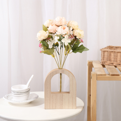 Regalo para mujer - Ramo de flores artificiales de diseño realista y elegante para decoración