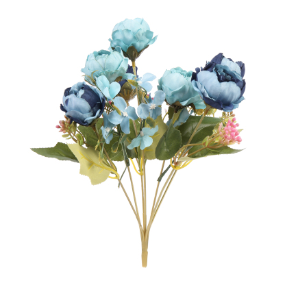 Regalo para mujer - Ramo de flores artificiales de diseño realista y elegante para decoración