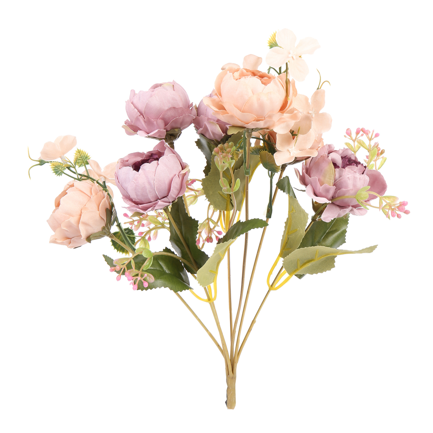 Regalo para mujer - Ramo de flores artificiales de diseño realista y elegante para decoración