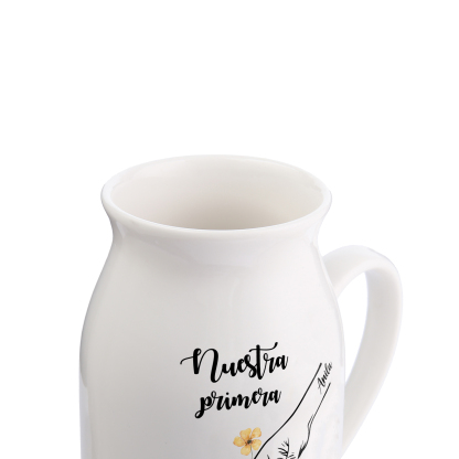 Florero de cerámica mano con mano primera navidad 2 nombres personalizados | Jessemade