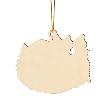 Navidad-Ornamento con muñecos de madera familia camping 4 nombres y texto personalizados | Jessemade