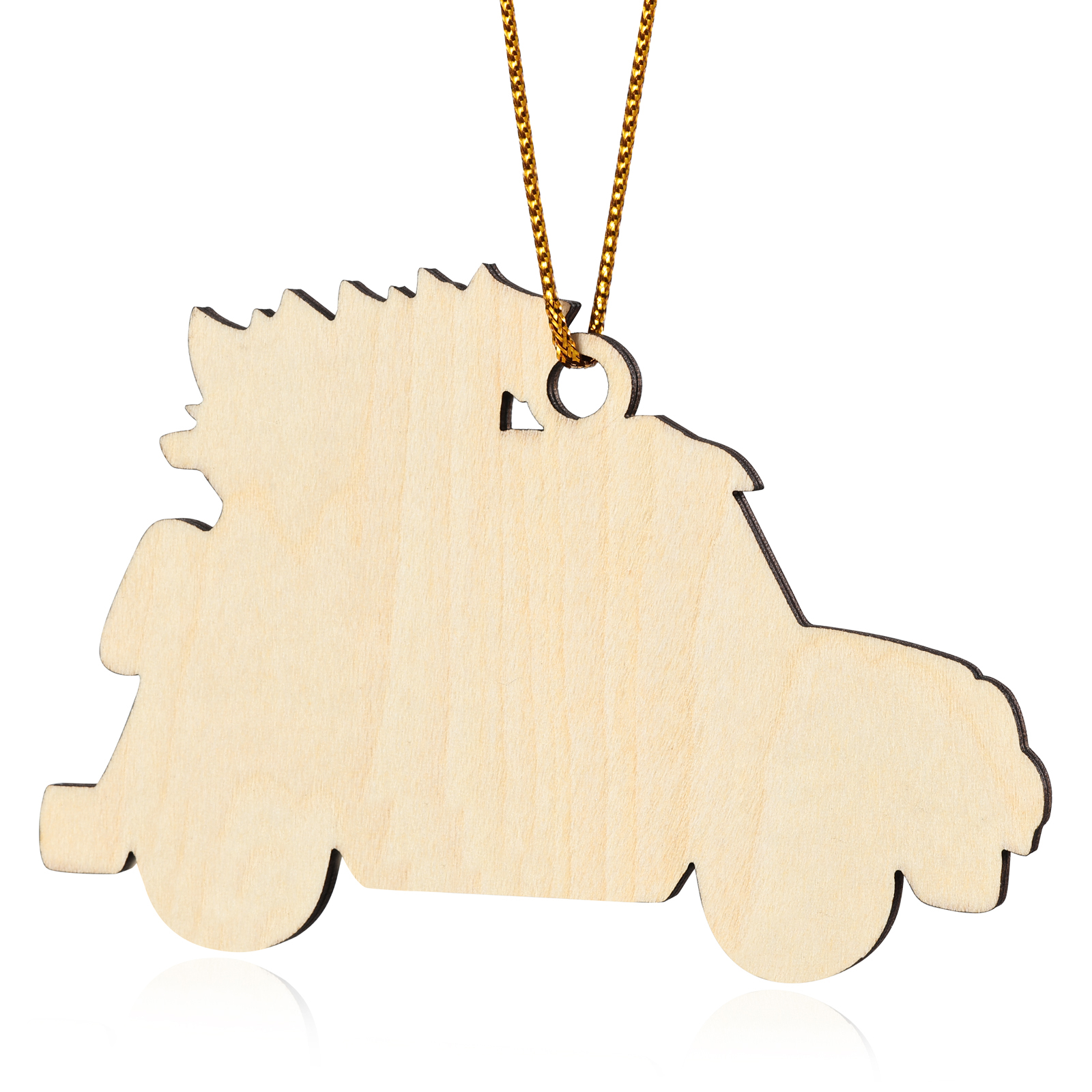 Navidad-Ornamento con muñecos de madera coche y árbol 3 nombres, año y texto personalizados | Jessemade