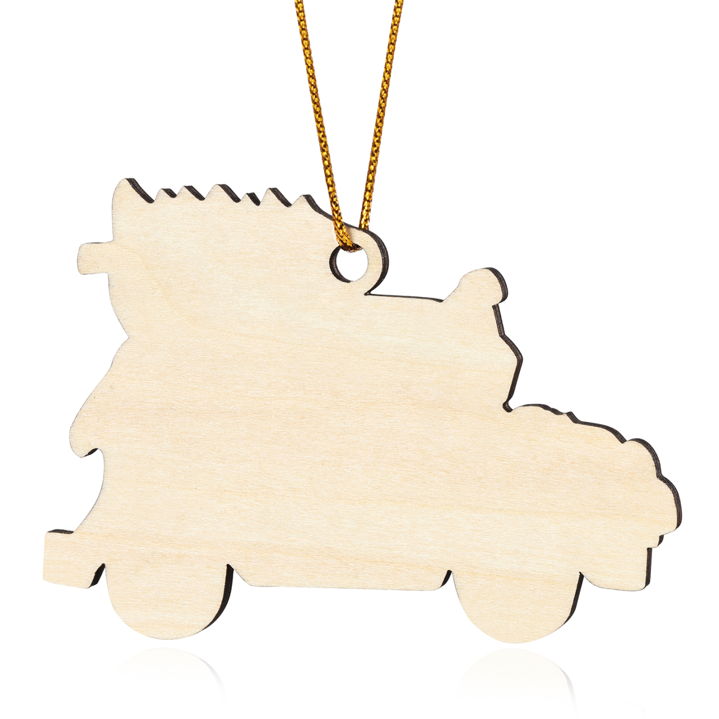 Navidad-Ornamento con muñecos de madera coche y árbol 5 nombres, año y texto personalizados | Jessemade