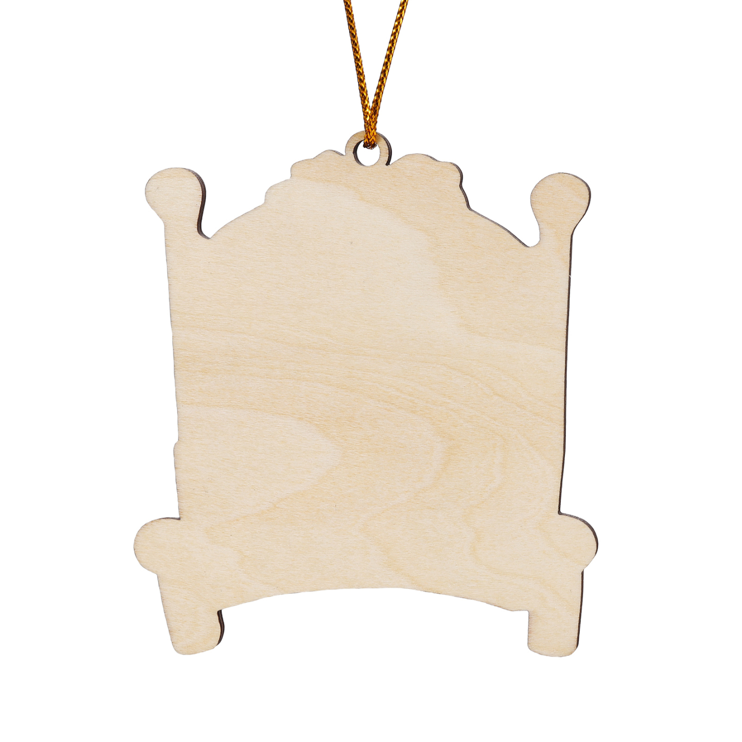 Navidad-Ornamento con muñecos de madera en cama 2 nombres, año y texto personalizados | Jessemade