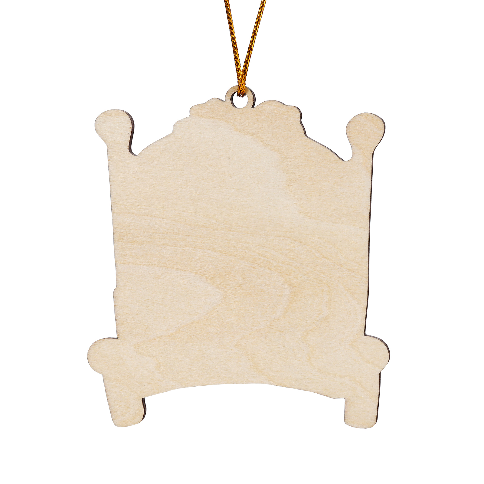 Navidad-Ornamento con muñecos de madera en cama 2 nombres, año y texto personalizados | Jessemade