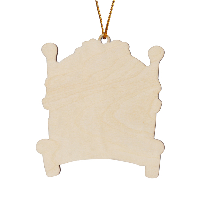 Navidad-Ornamento con muñecos de madera en cama 4 nombres, año y texto personalizados | Jessemade