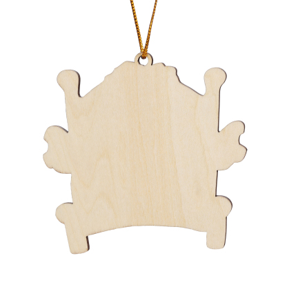 Navidad-Ornamento con muñecos de madera en cama 5 nombres, año y texto personalizados | Jessemade