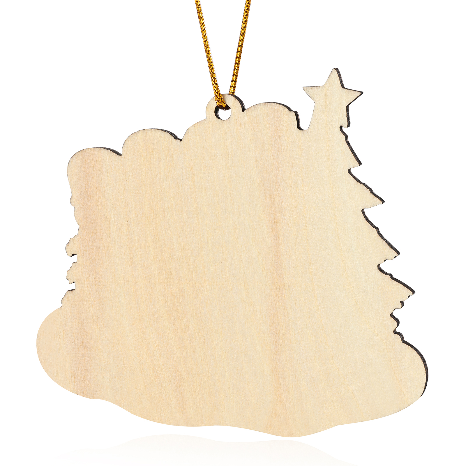 Navidad-Ornamento con muñecos de madera con árbol 4 nombres y texto personalizados | Jessemade