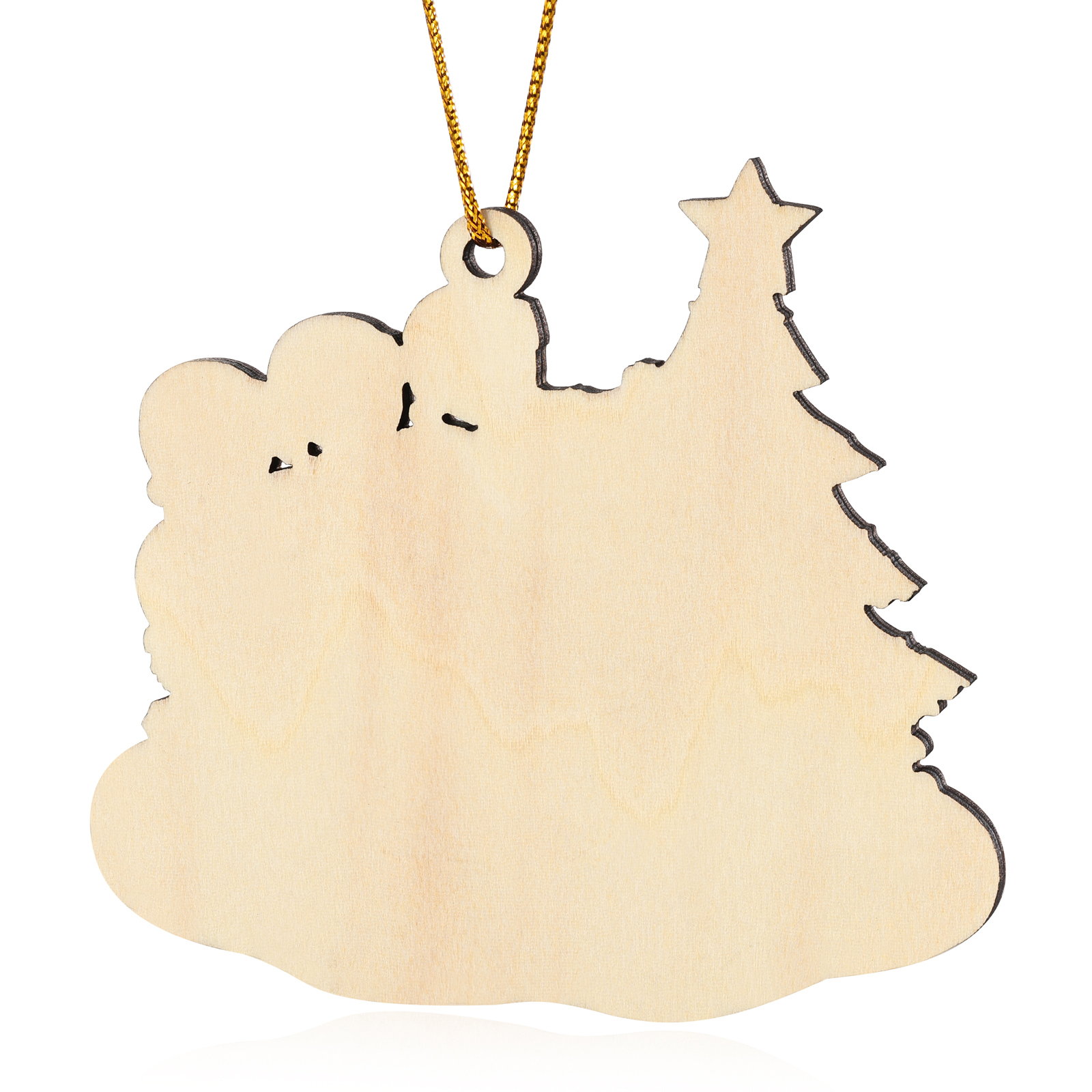 Navidad-Ornamento con muñecos de madera con árbol 6 nombres y texto personalizados | Jessemade