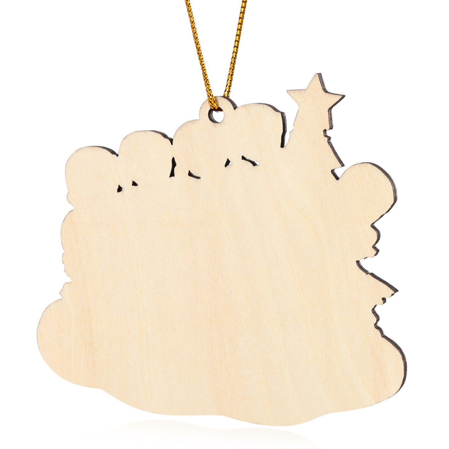 Navidad-Ornamento con muñecos de madera con árbol 8 nombres y texto personalizados | Jessemade