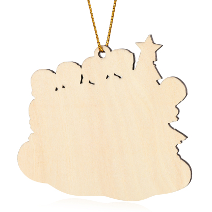 Navidad-Ornamento con muñecos de madera con árbol 8 nombres y texto personalizados | Jessemade