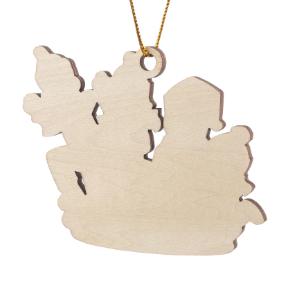 Navidad-Ornamento con muñecos de madera pelea de nieve 3 nombres, año y texto personalizados | Jessemade