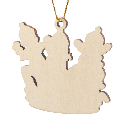 Navidad-Ornamento con muñecos de madera pelea de nieve 4 nombres, año y texto personalizados | Jessemade