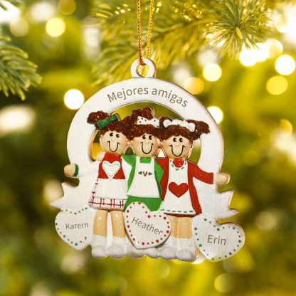 Navidad-Ornamento de acrílico de dinosaurios para abuela/mamá 1-6 nomb