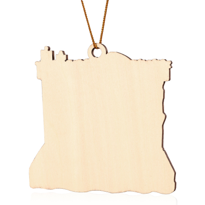 Navidad-Ornamento con muñecos de madera familia leyendo 5 nombres, año y texto personalizados | Jessemade