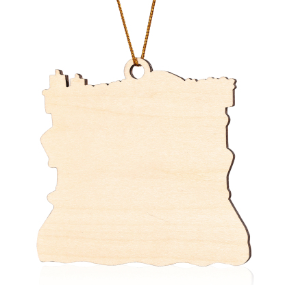 Navidad-Ornamento con muñecos de madera familia leyendo 6 nombres, año y texto personalizados | Jessemade