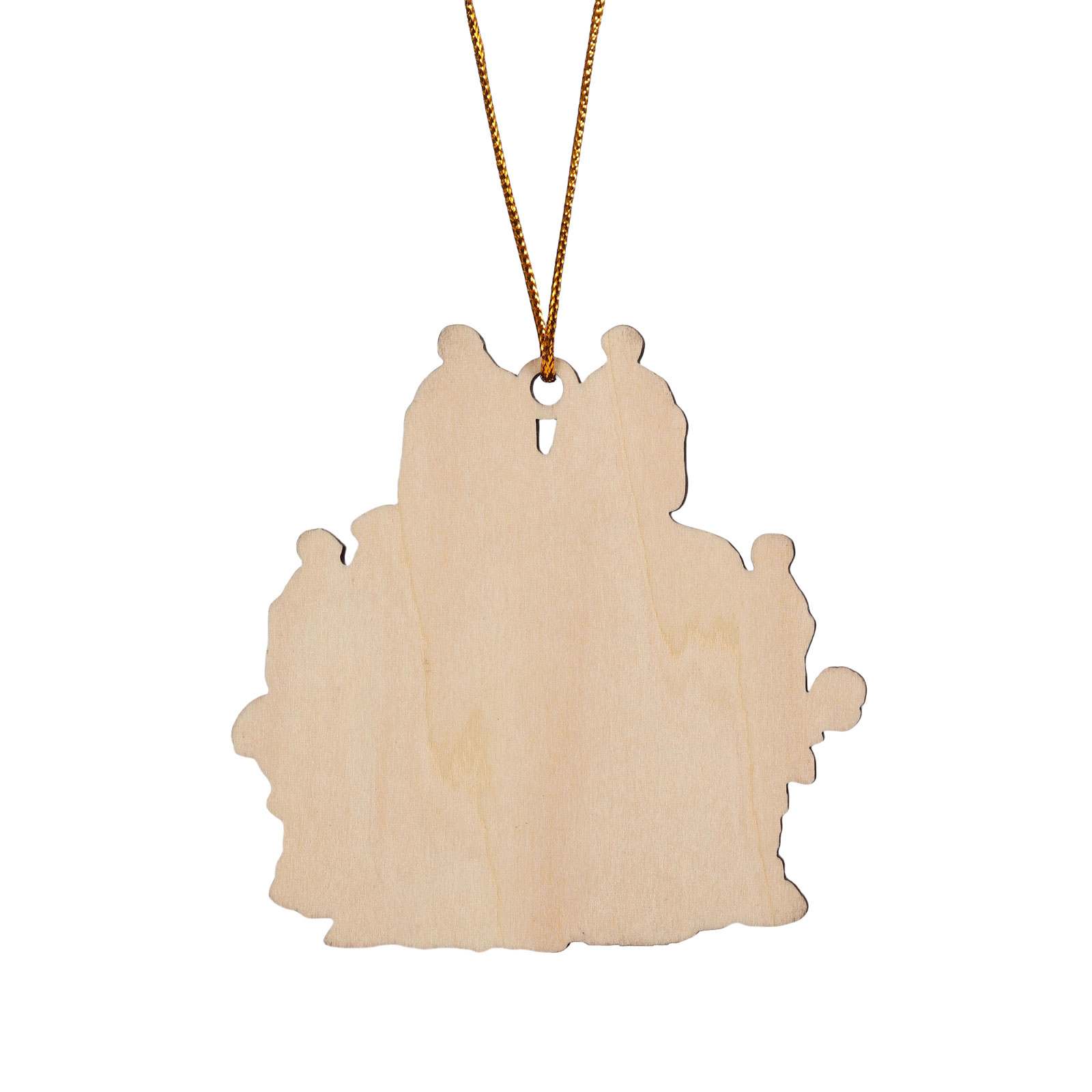 Navidad-Ornamento con muñecos de madera familia 4 nombres, año y texto personalizados | Jessemade