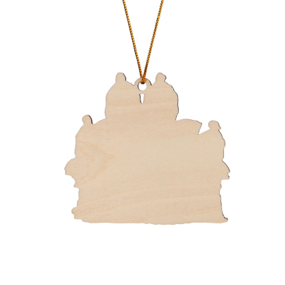 Navidad-Ornamento con muñecos de madera familia 6 nombres, año y texto personalizados | Jessemade