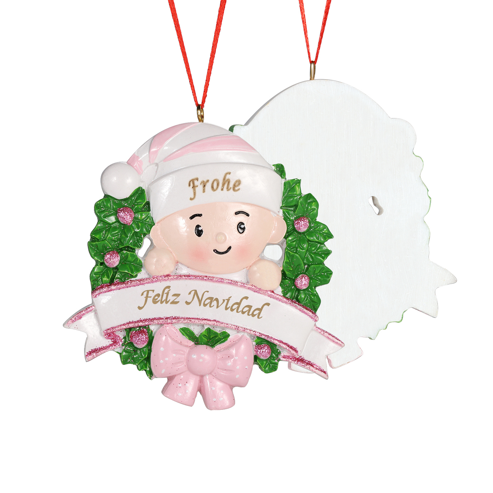 Navidad-Bebé Ornamento de resina 1 nombre y texto personalizados | Jessemade