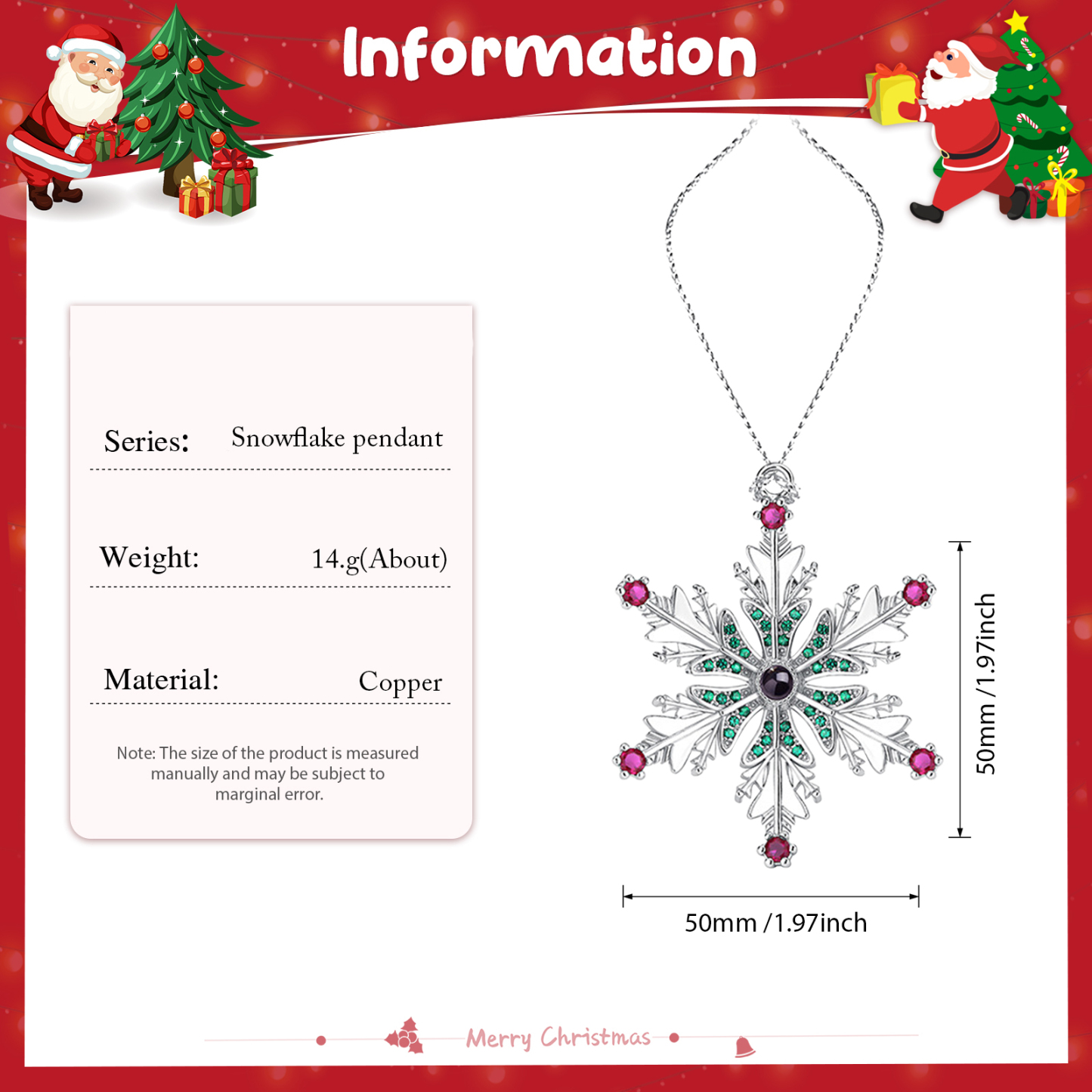 Navidad-Ornamento en forma de nieve con proyección de foto personalizada | Jessemade