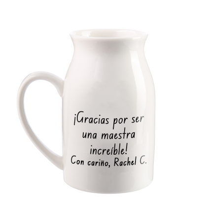 Florero personalizado con texto para graduado – Regalo emotivo para la vuelta a la escuela