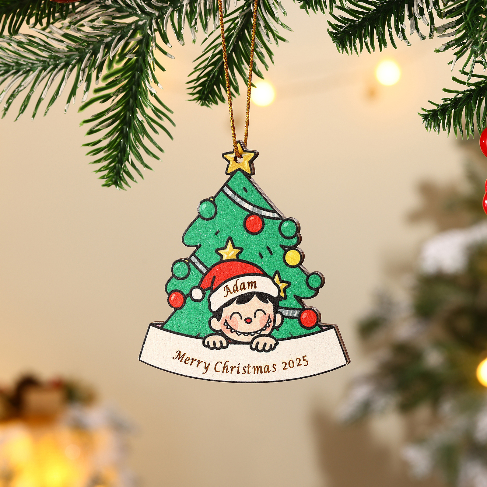Adorno familiar personalizado para el árbol de Navidad 2025