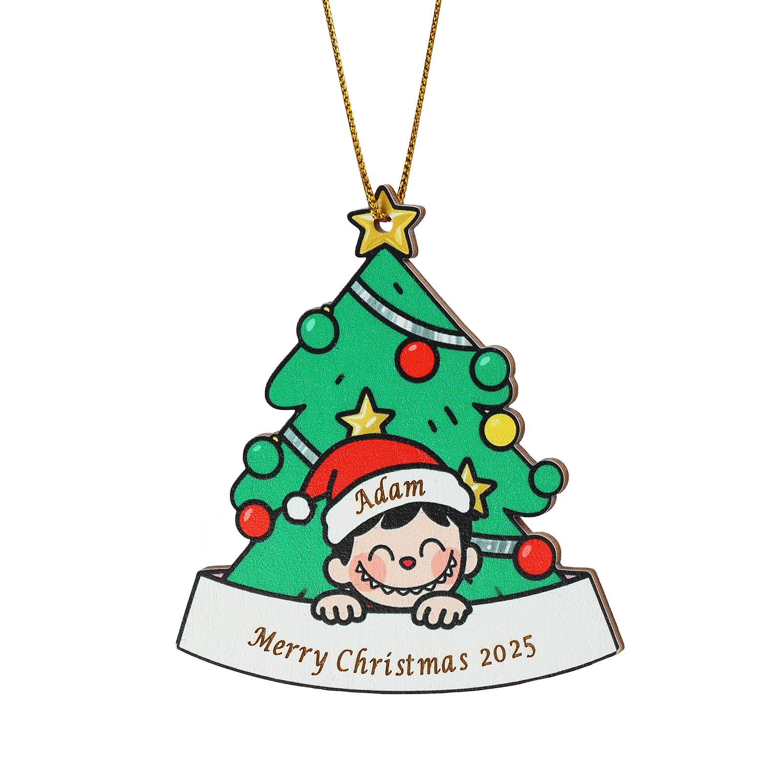 Adorno familiar personalizado para el árbol de Navidad 2025