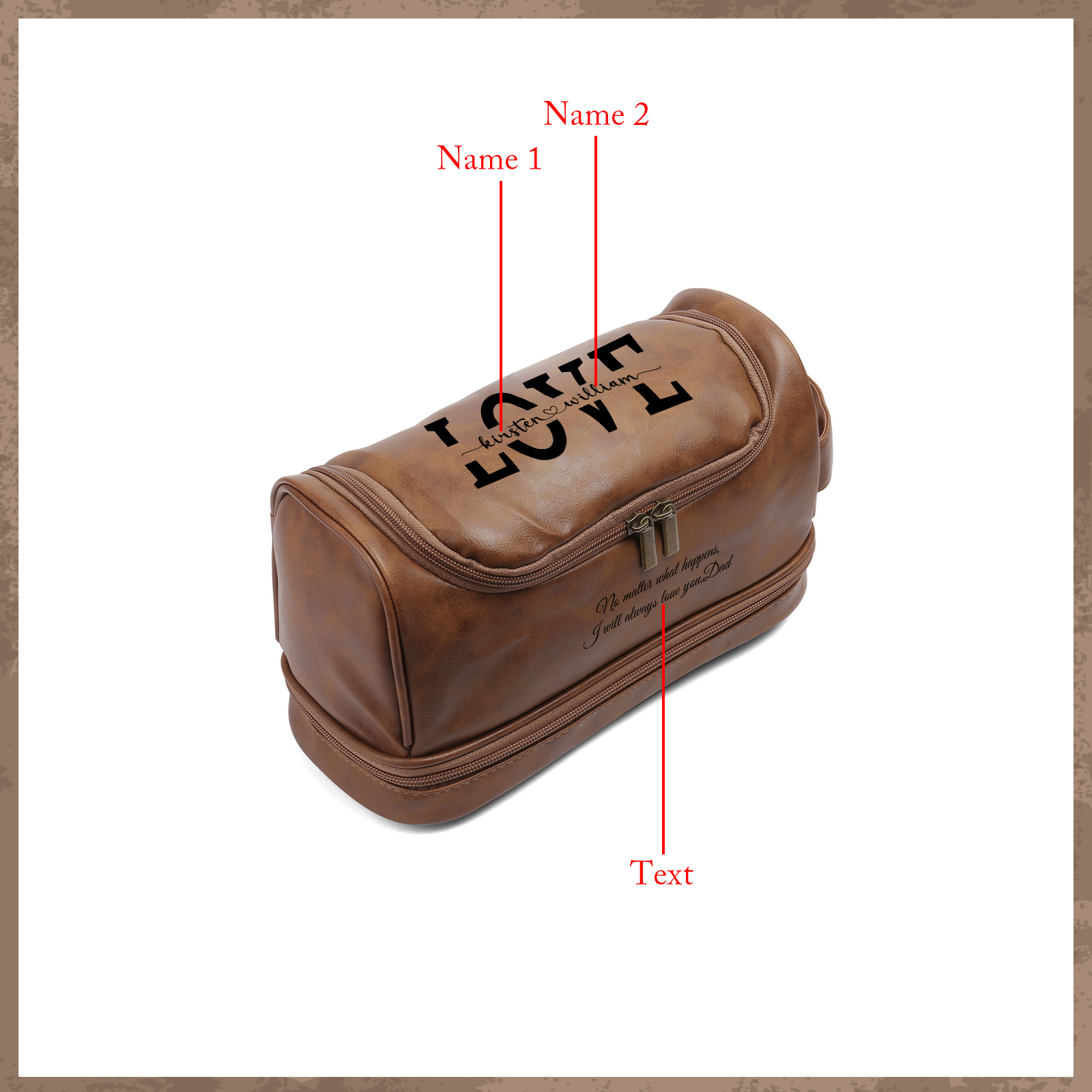 Neceser de viaje personalizable con nombre para familia | Jessemade