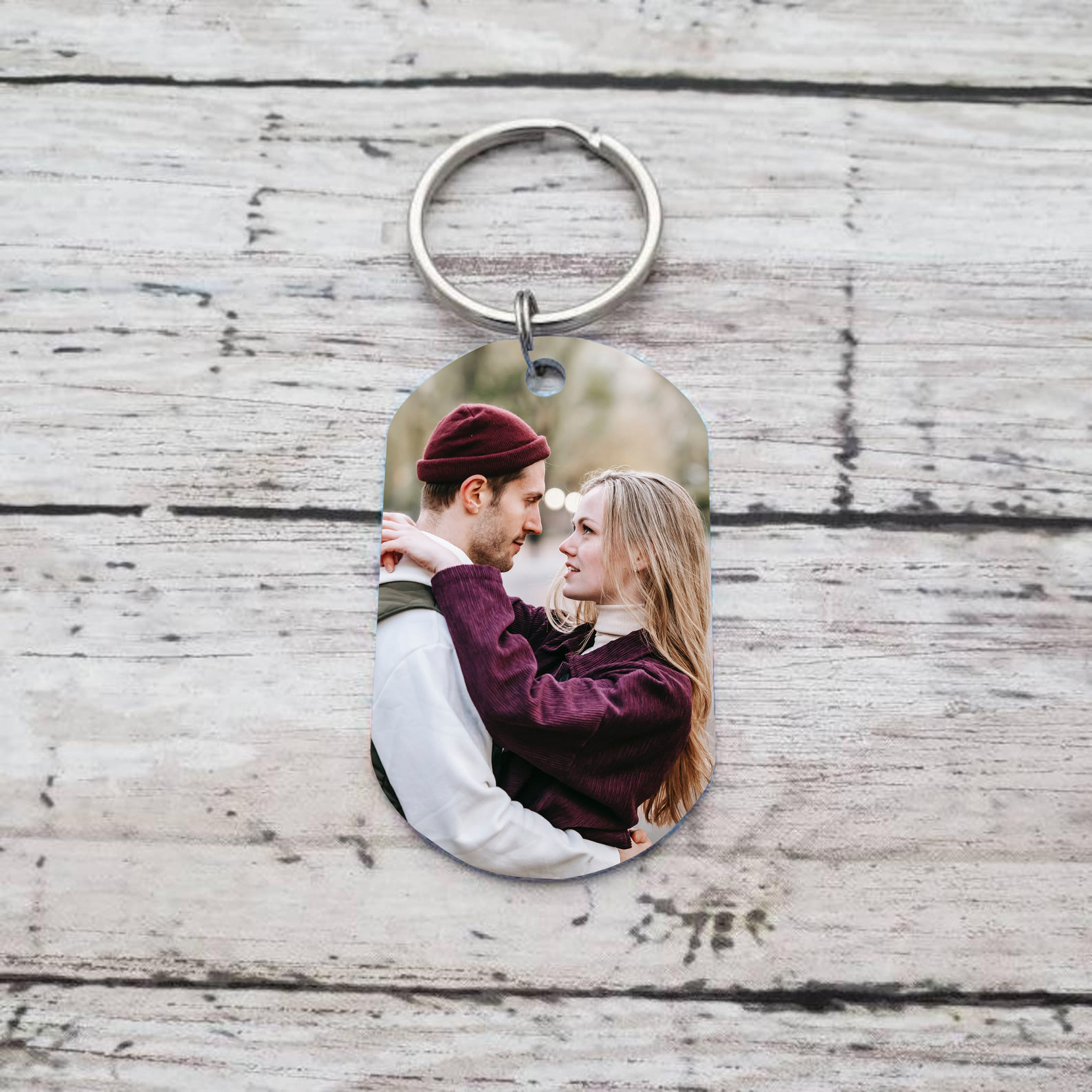 Kit de regalo llavero y cartera con caja llavero de texto y foto, nombre, letra y foto personalizados en cartera | Jessemade