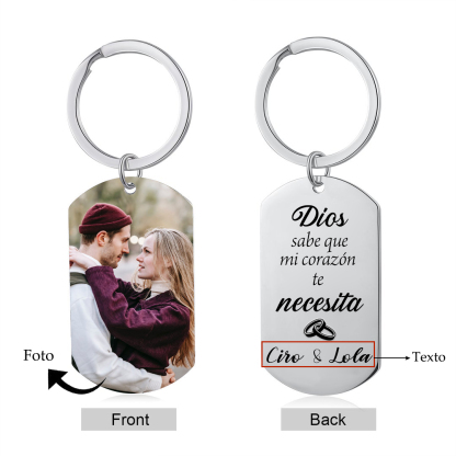 Kit de regalo llavero y cartera con caja llavero de texto y foto, nombre, letra y foto personalizados en cartera | Jessemade