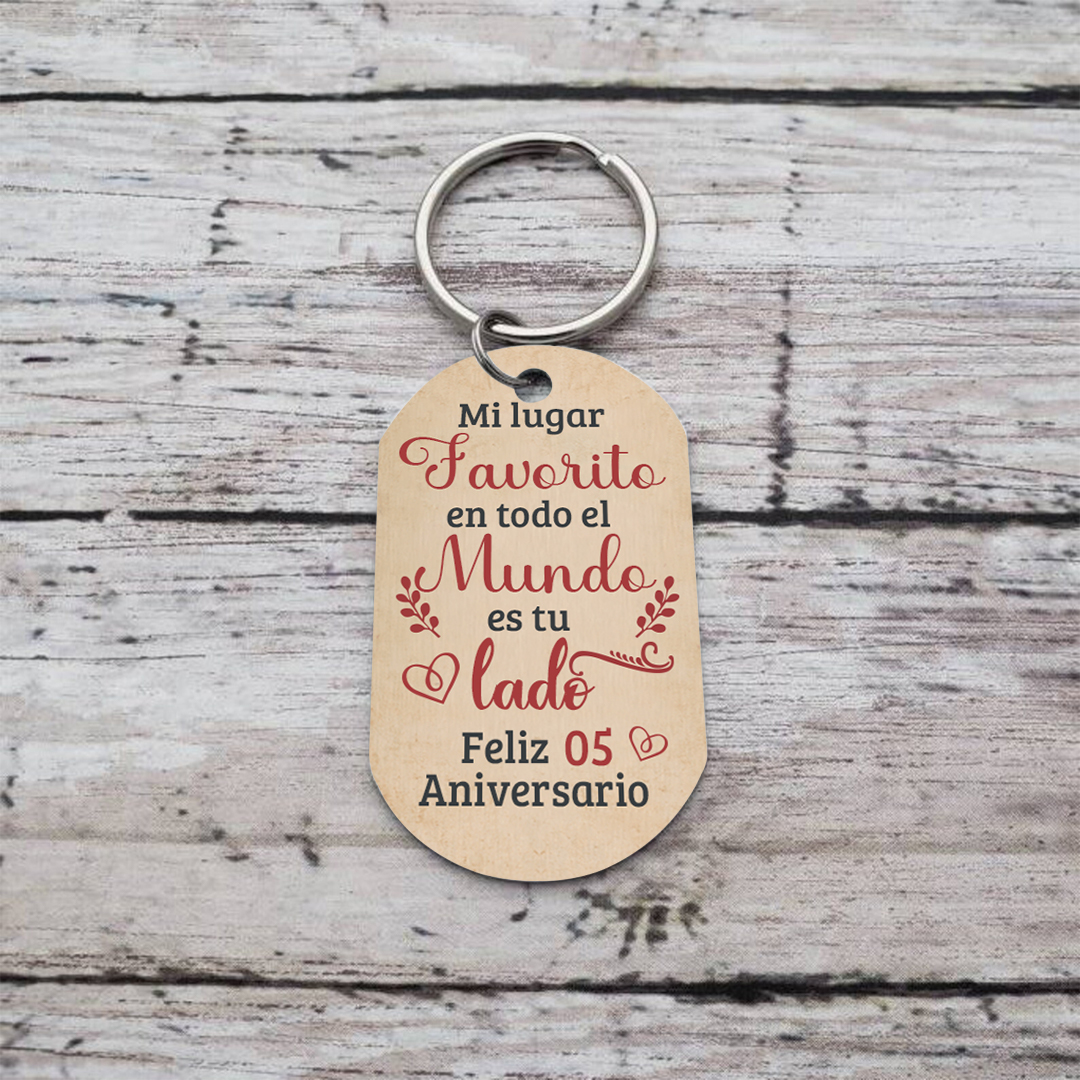 Llavero para pareja aniversario personalizado con foto, 2 nombres y número | Jessemade