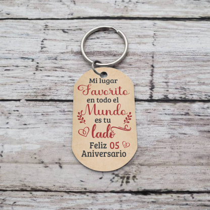 Llavero para pareja aniversario personalizado con foto, 2 nombres y número | Jessemade