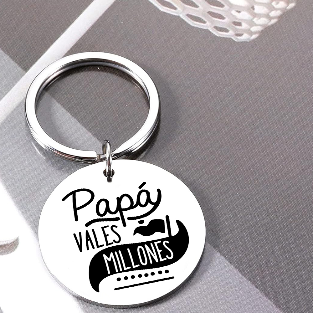 A mi papá/abuelo-Llavero de placa redonda