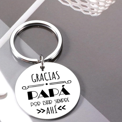 A mi papá/abuelo-Llavero de placa redonda
