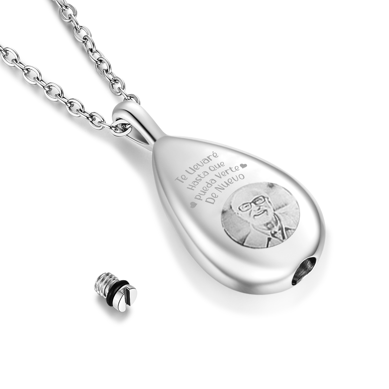 Collar Conmemorativo en Forma de Gota con Foto Collar Personalizado | Jessemade