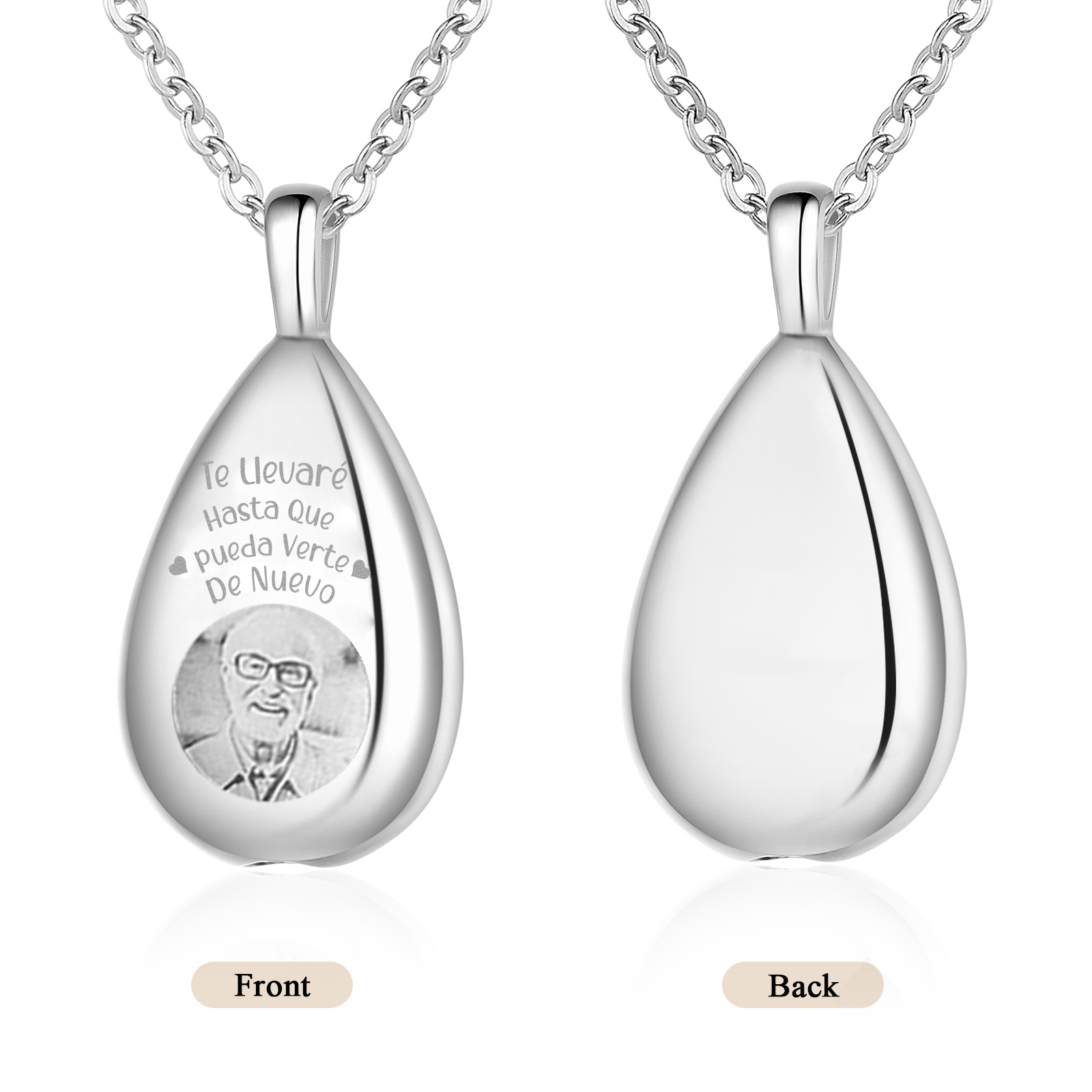 Collar Conmemorativo en Forma de Gota con Foto Collar Personalizado | Jessemade