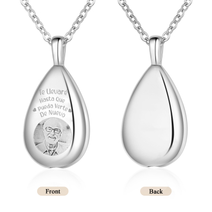 Collar Conmemorativo en Forma de Gota con Foto Collar Personalizado | Jessemade