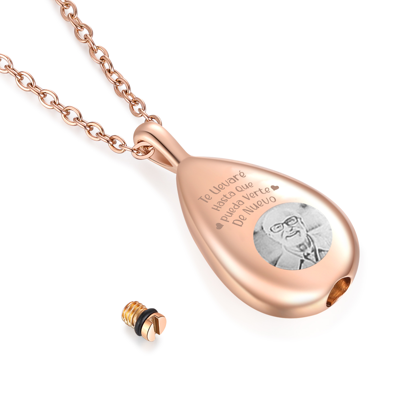 Collar Conmemorativo en Forma de Gota con Foto Collar Personalizado | Jessemade